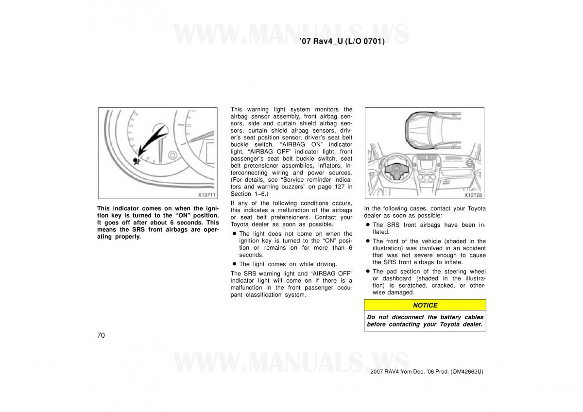 Toyota RAV4 III 3 owners manual / page 70