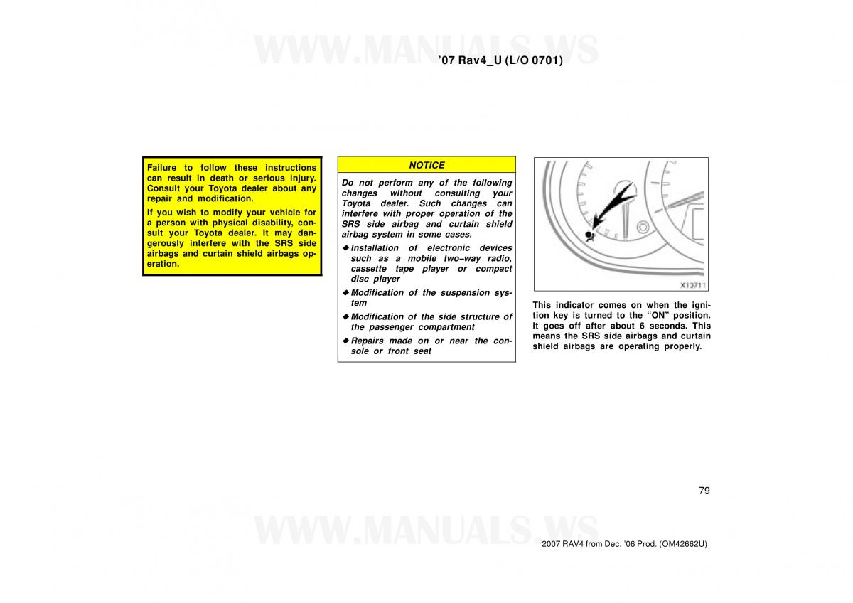 Toyota RAV4 III 3 owners manual / page 79