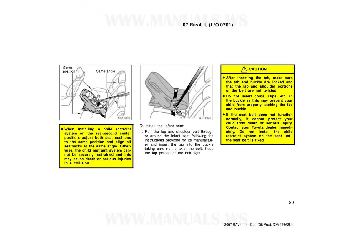 Toyota RAV4 III 3 owners manual / page 89