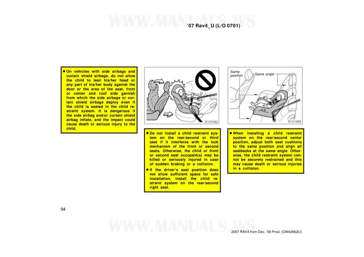 Toyota RAV4 III 3 owners manual / page 94