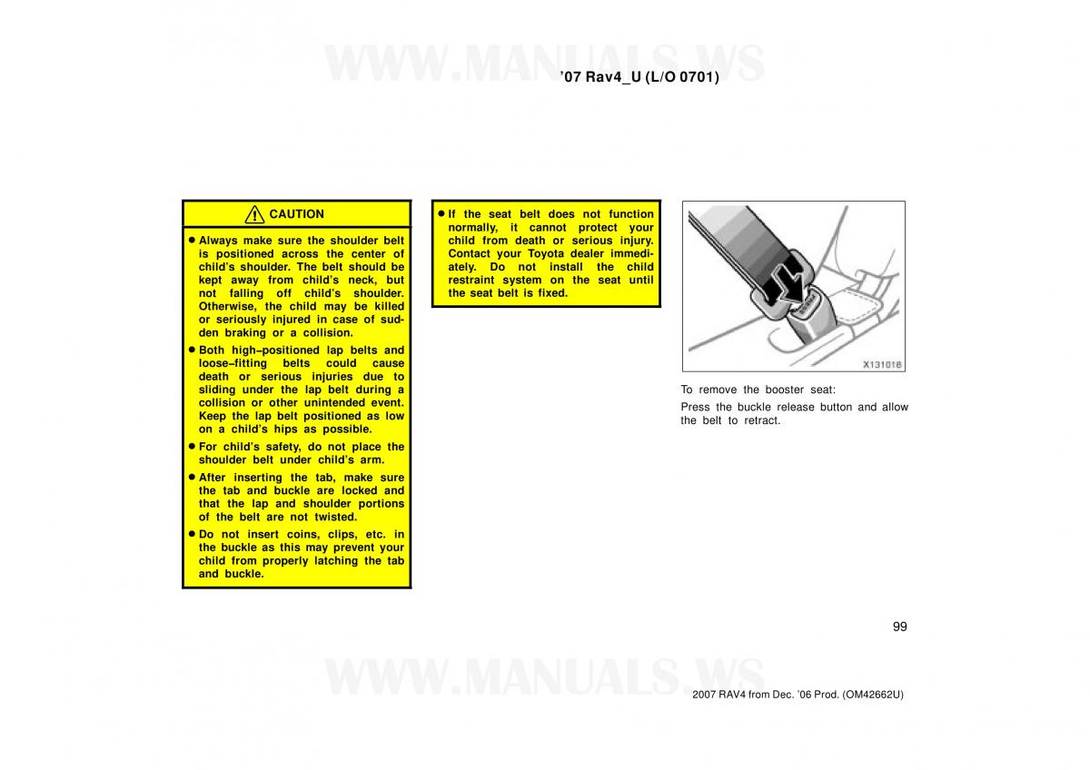 Toyota RAV4 III 3 owners manual / page 99