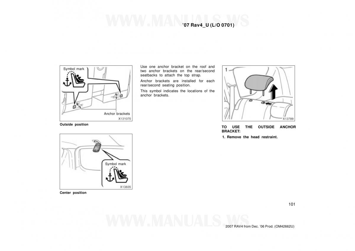 Toyota RAV4 III 3 owners manual / page 101