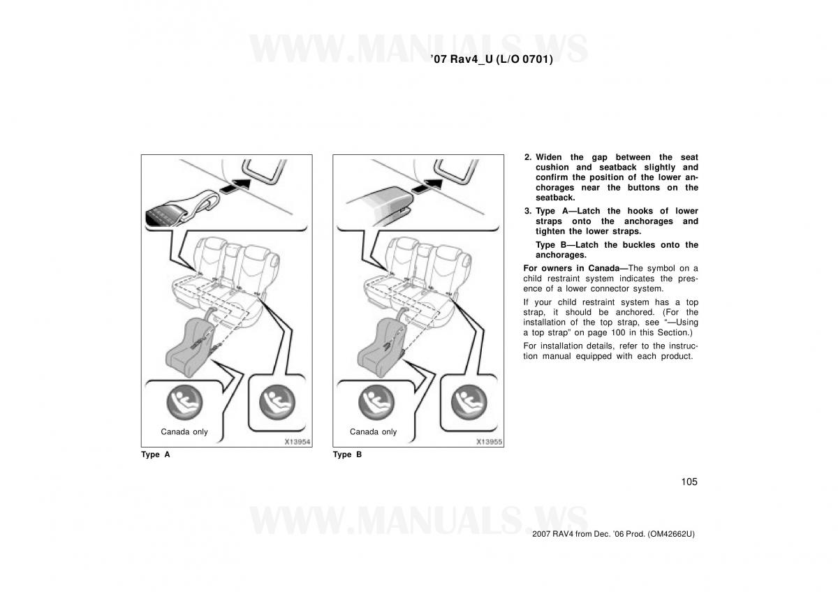 Toyota RAV4 III 3 owners manual / page 105