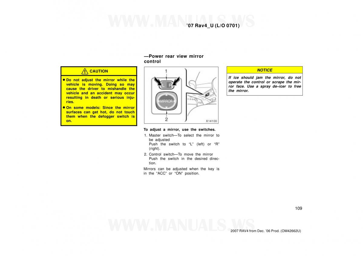 Toyota RAV4 III 3 owners manual / page 109