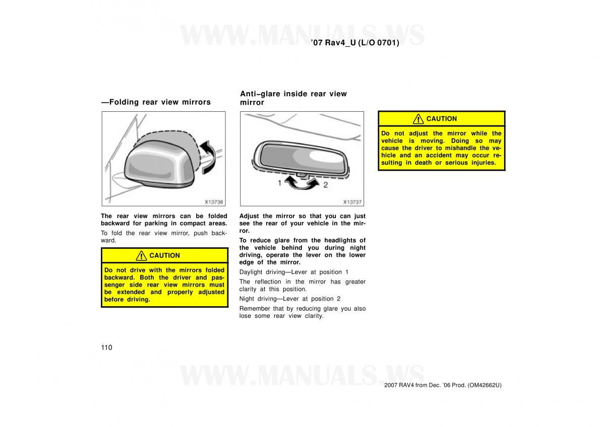 Toyota RAV4 III 3 owners manual / page 110