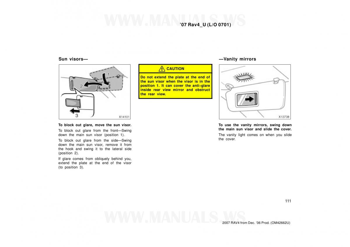 Toyota RAV4 III 3 owners manual / page 111