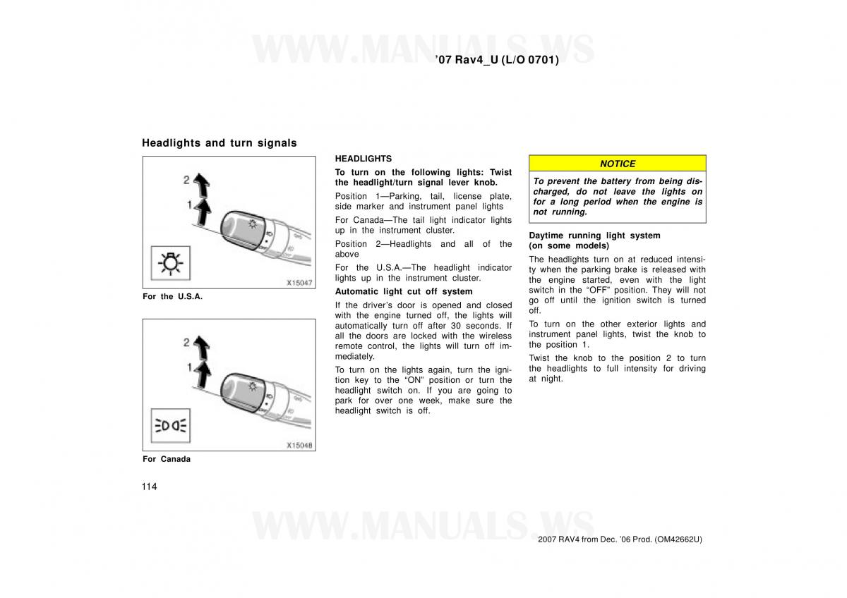 Toyota RAV4 III 3 owners manual / page 114