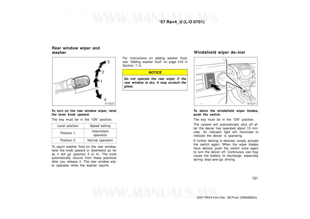 Toyota RAV4 III 3 owners manual / page 121