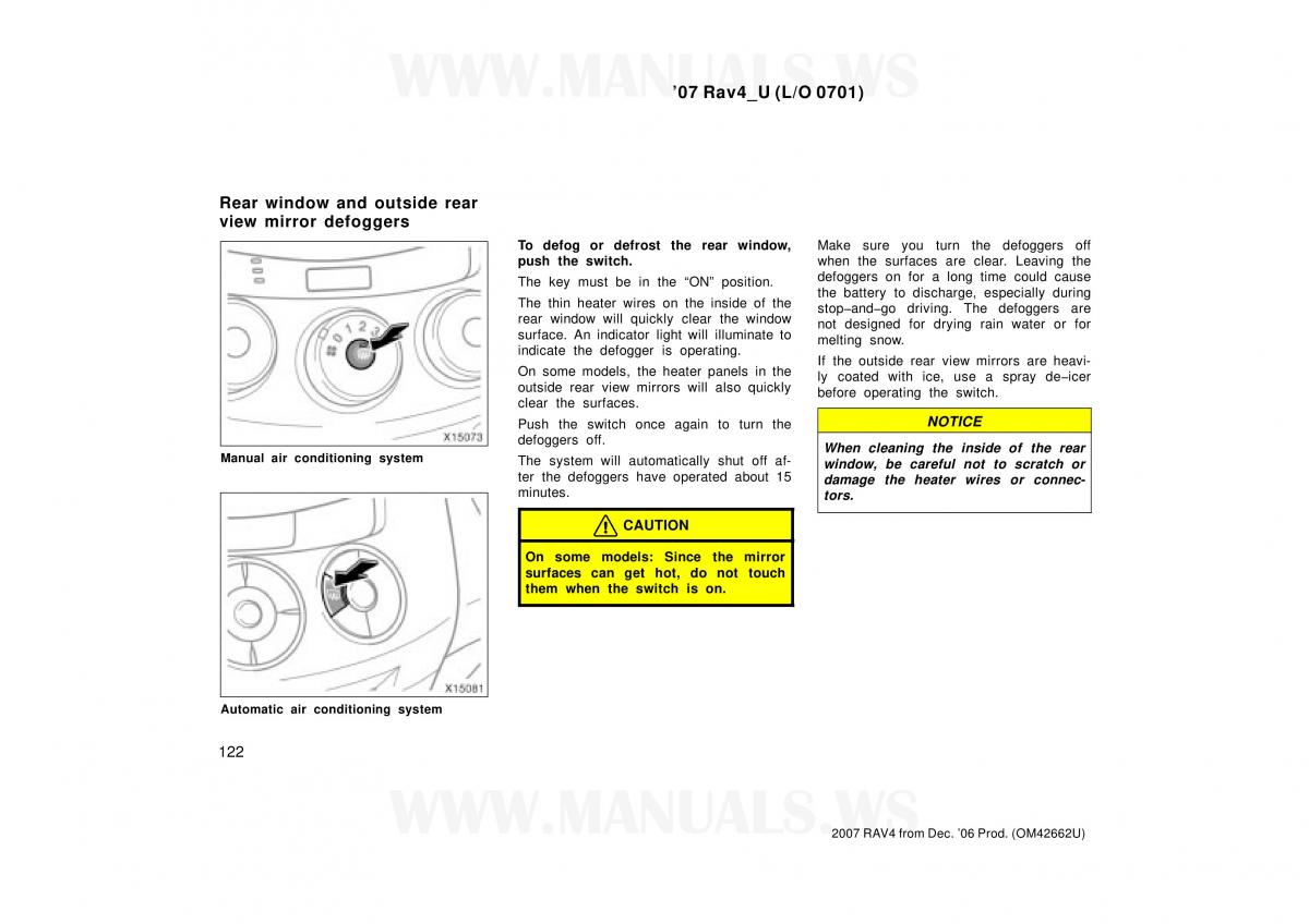 Toyota RAV4 III 3 owners manual / page 122