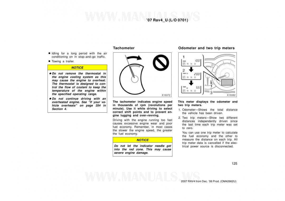 Toyota RAV4 III 3 owners manual / page 125