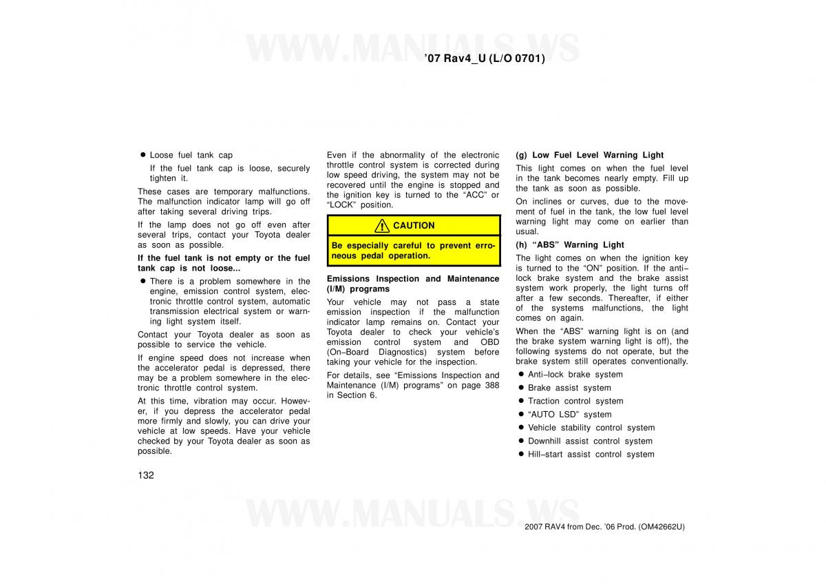 Toyota RAV4 III 3 owners manual / page 132