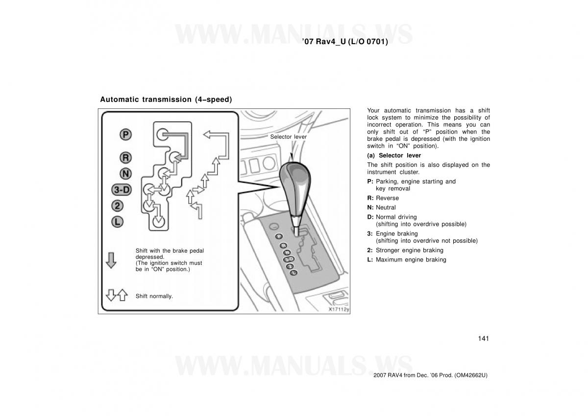 Toyota RAV4 III 3 owners manual / page 141