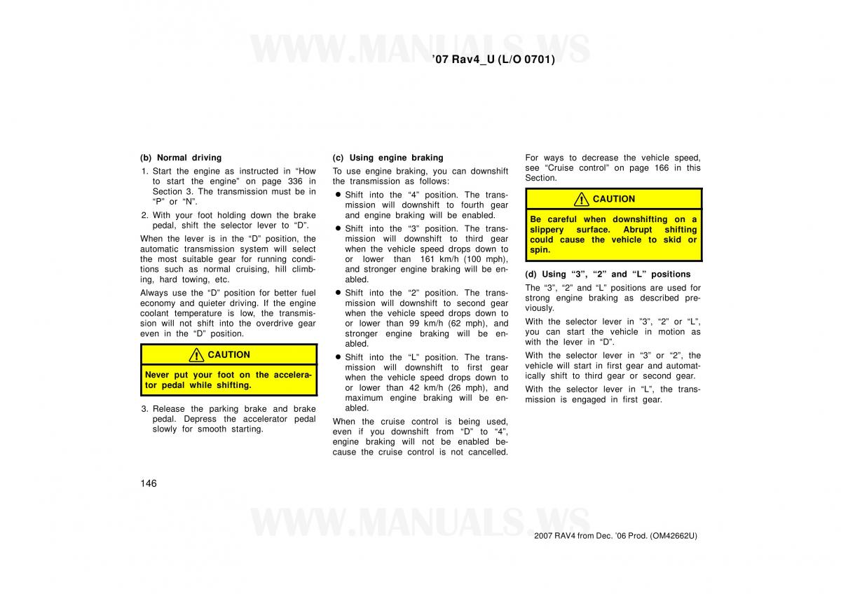 Toyota RAV4 III 3 owners manual / page 146