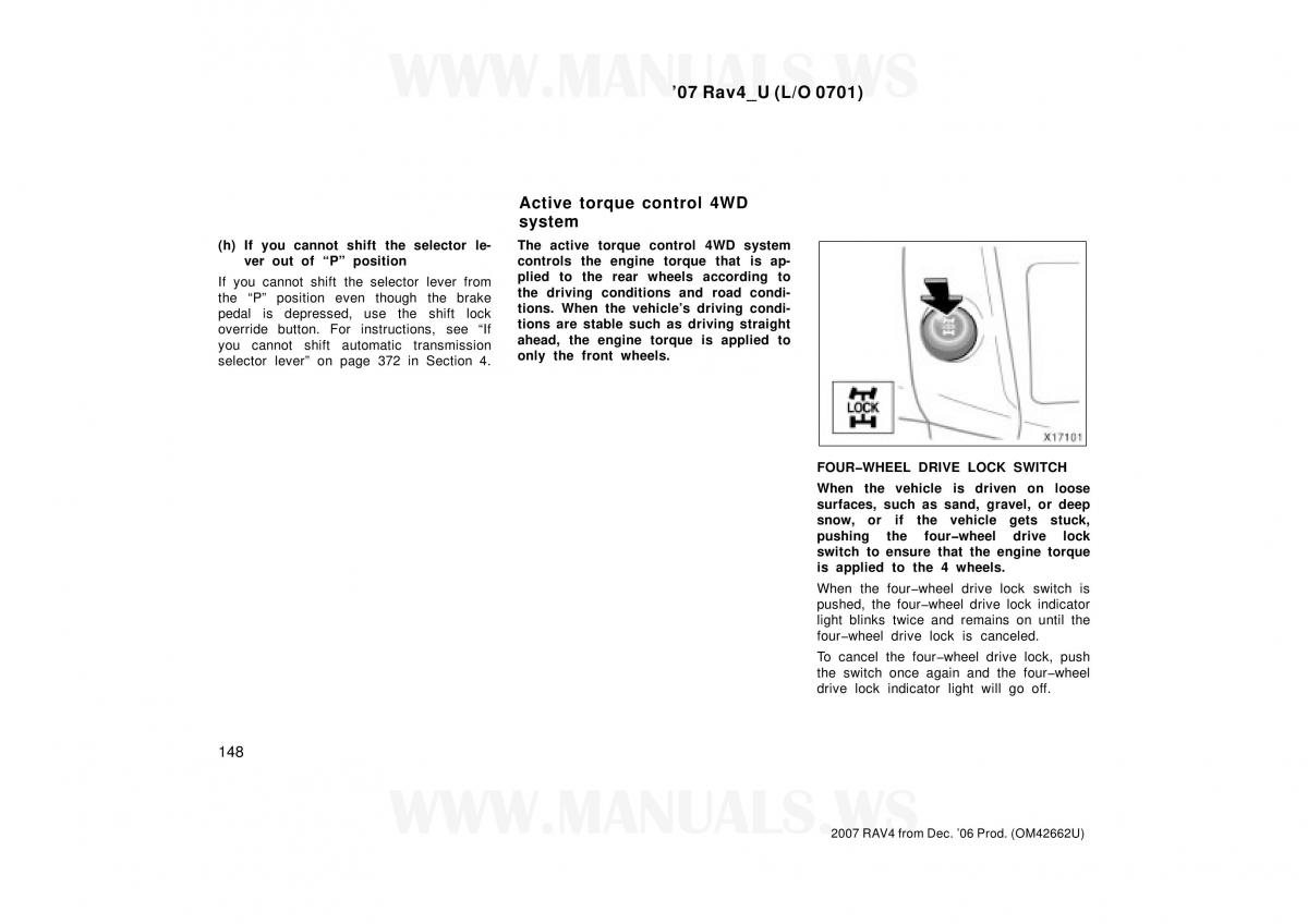 Toyota RAV4 III 3 owners manual / page 148