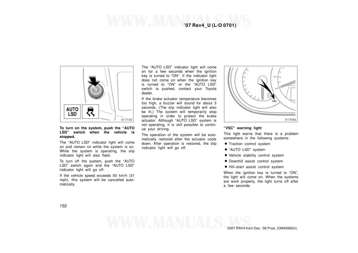 Toyota RAV4 III 3 owners manual / page 152