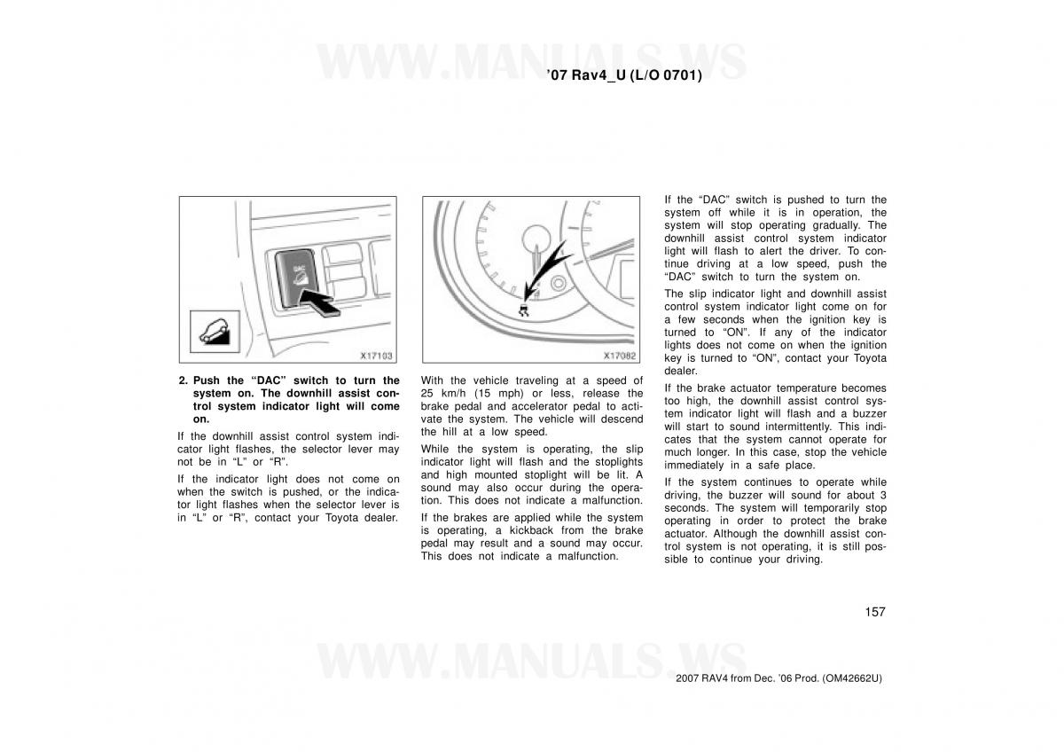 Toyota RAV4 III 3 owners manual / page 157