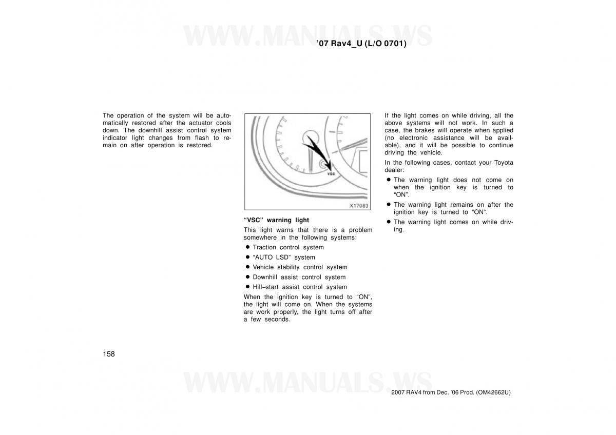 Toyota RAV4 III 3 owners manual / page 158