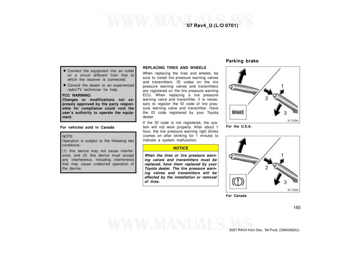 Toyota RAV4 III 3 owners manual / page 165