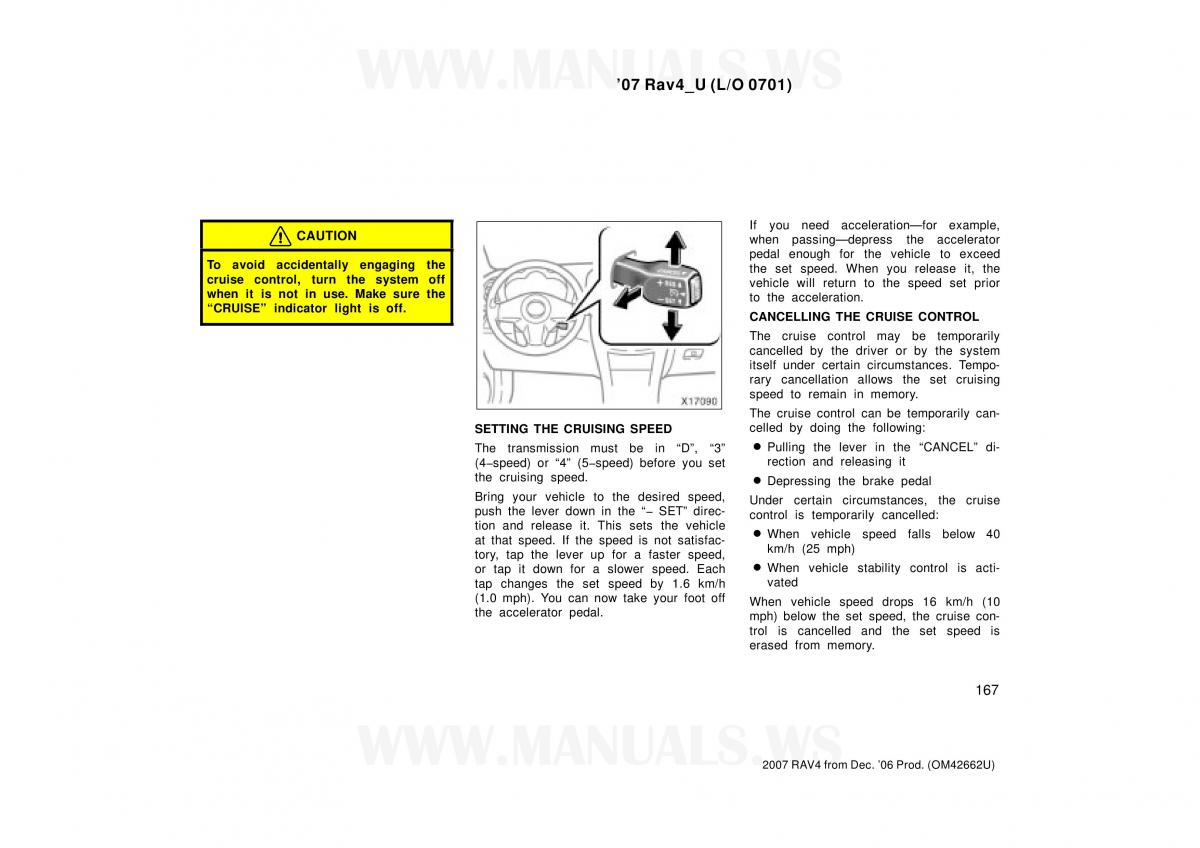 Toyota RAV4 III 3 owners manual / page 167