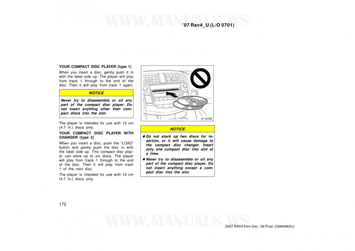 Toyota RAV4 III 3 owners manual / page 172