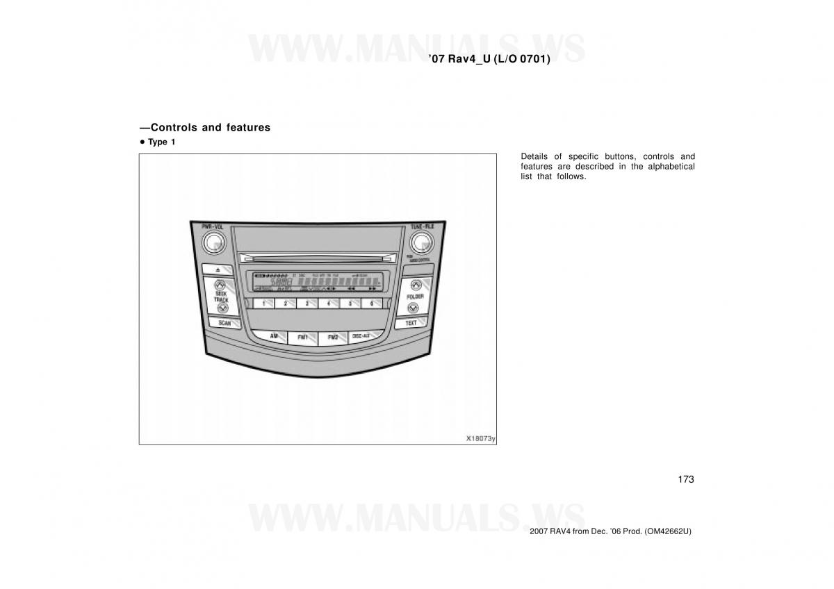 Toyota RAV4 III 3 owners manual / page 173