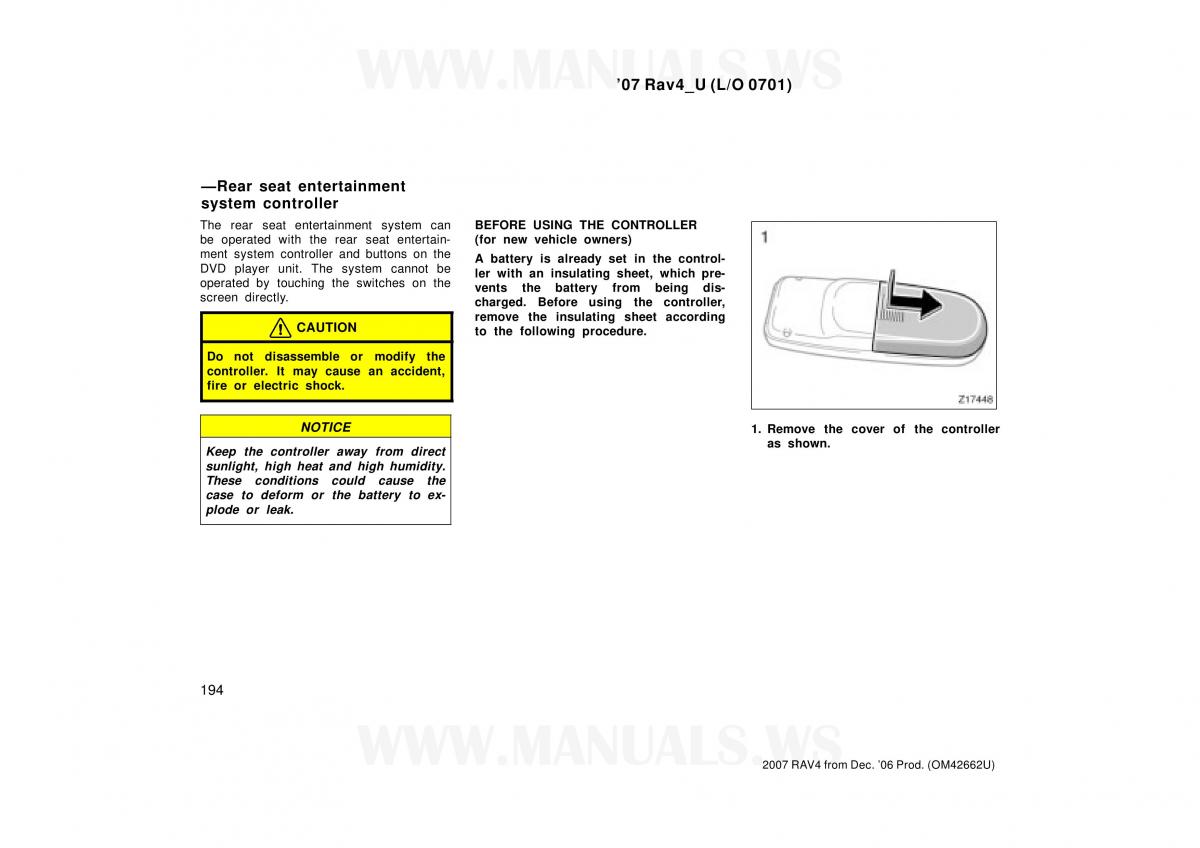 Toyota RAV4 III 3 owners manual / page 194