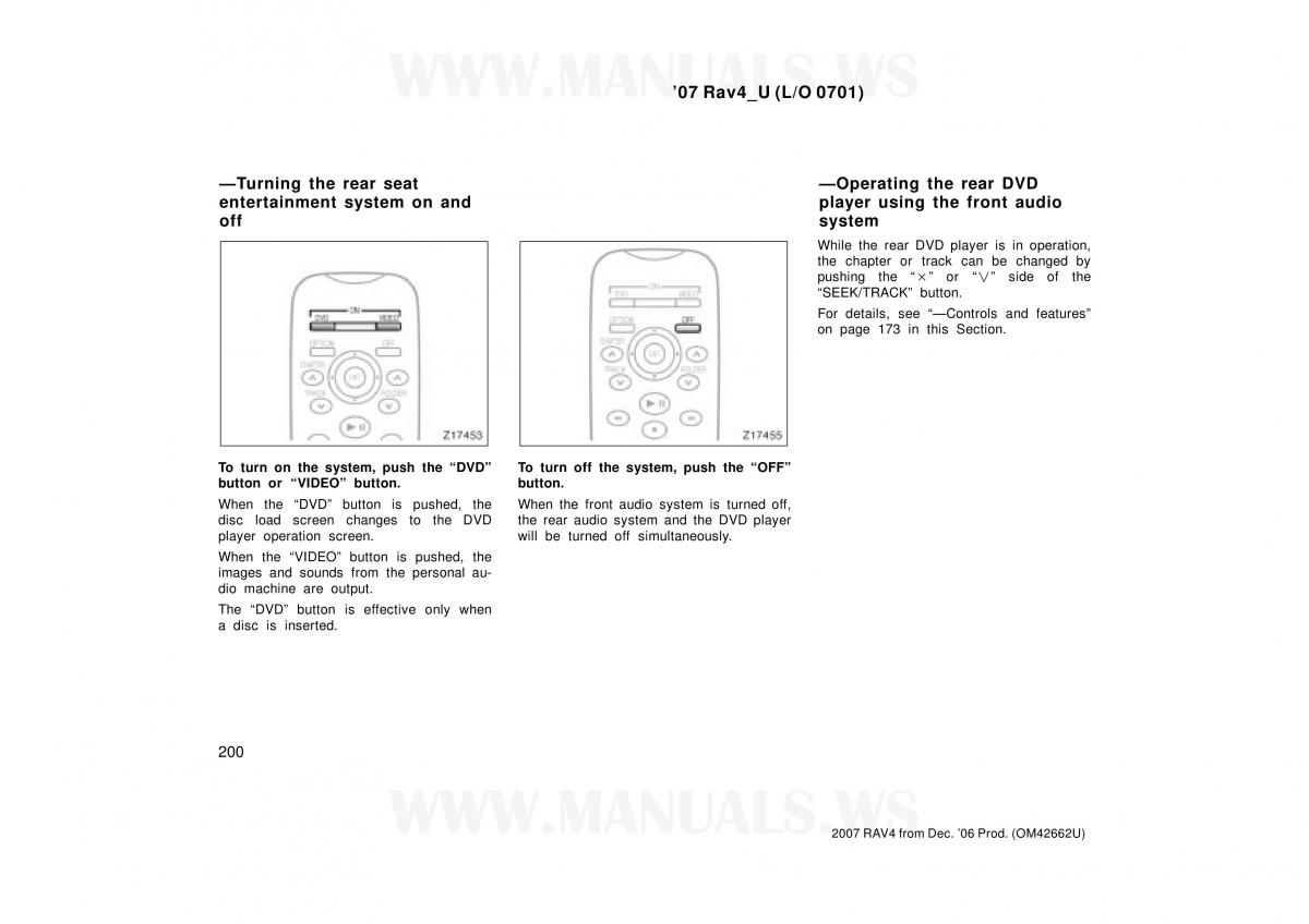 Toyota RAV4 III 3 owners manual / page 200