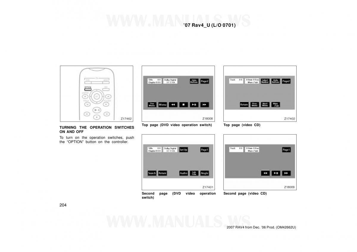 Toyota RAV4 III 3 owners manual / page 204