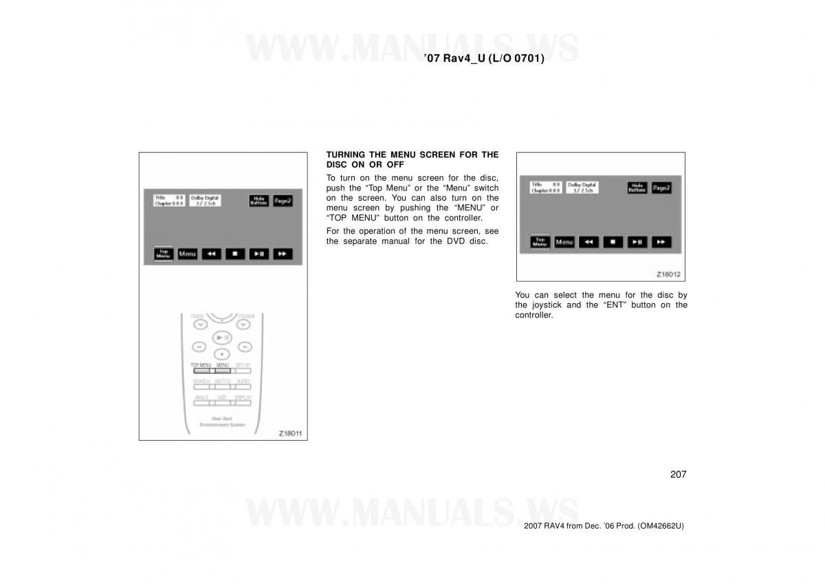 Toyota RAV4 III 3 owners manual / page 207