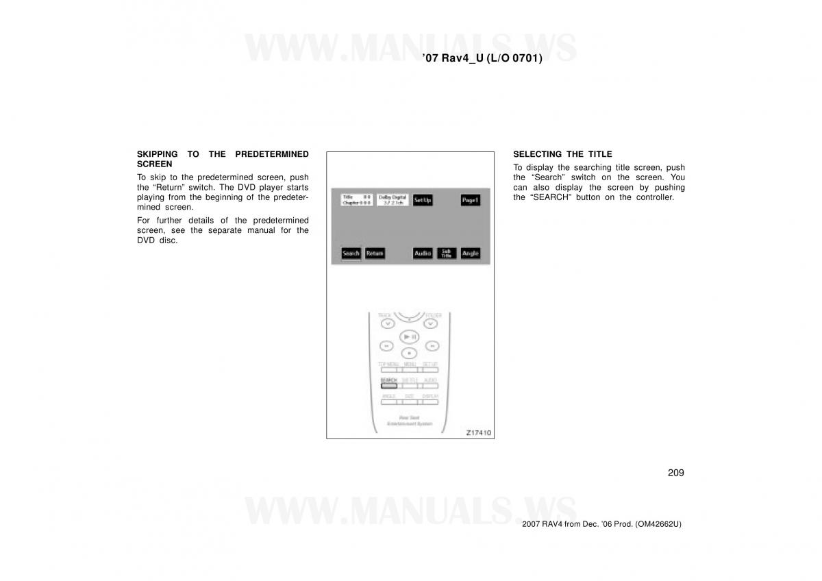 Toyota RAV4 III 3 owners manual / page 209