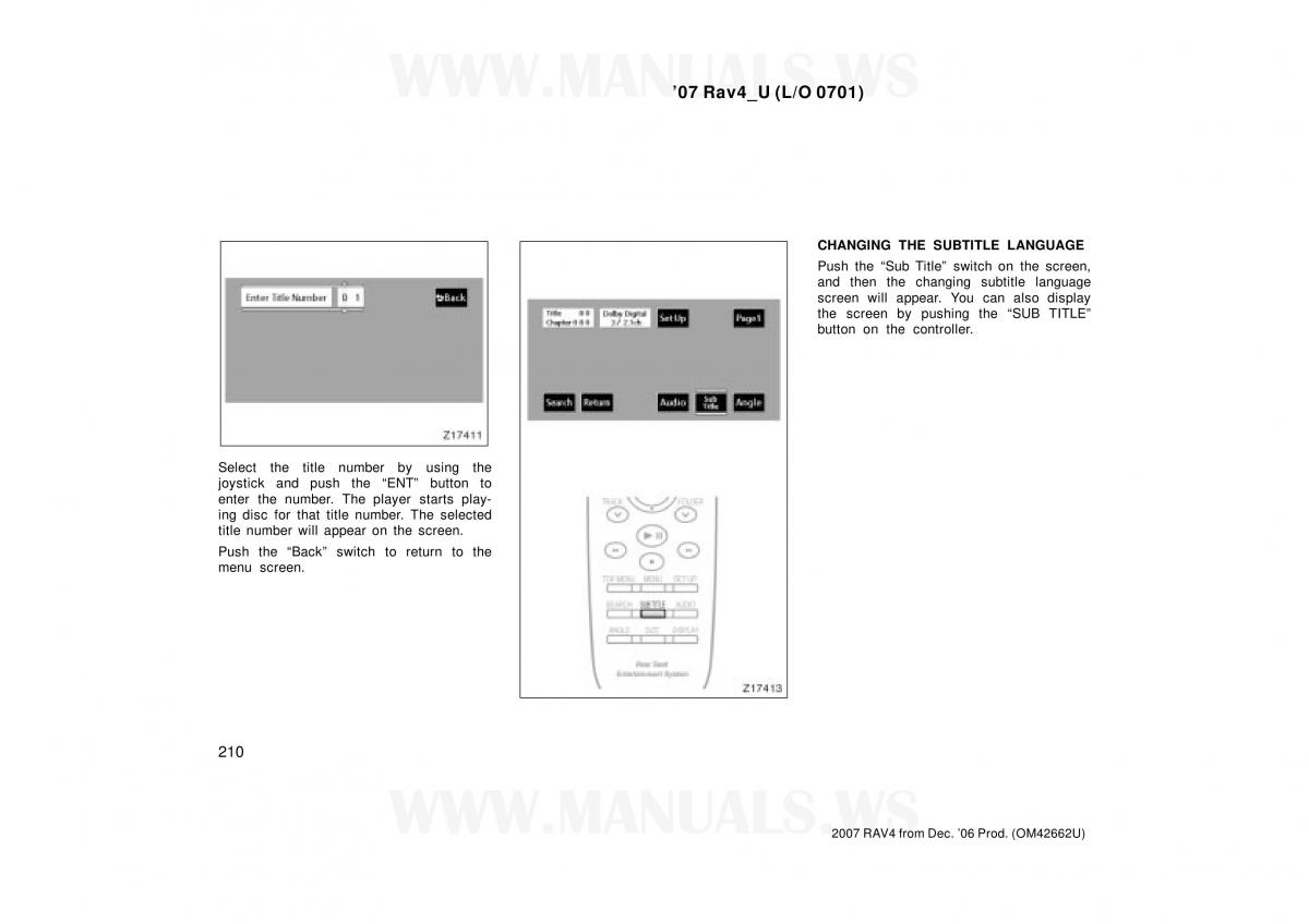 Toyota RAV4 III 3 owners manual / page 210