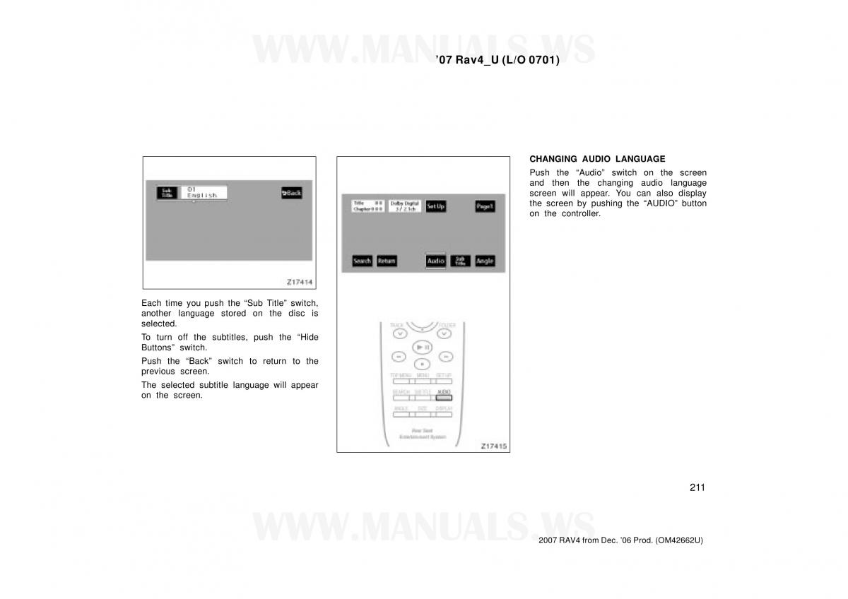 Toyota RAV4 III 3 owners manual / page 211