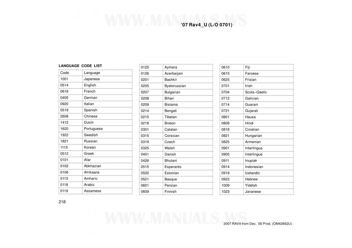 Toyota RAV4 III 3 owners manual / page 218