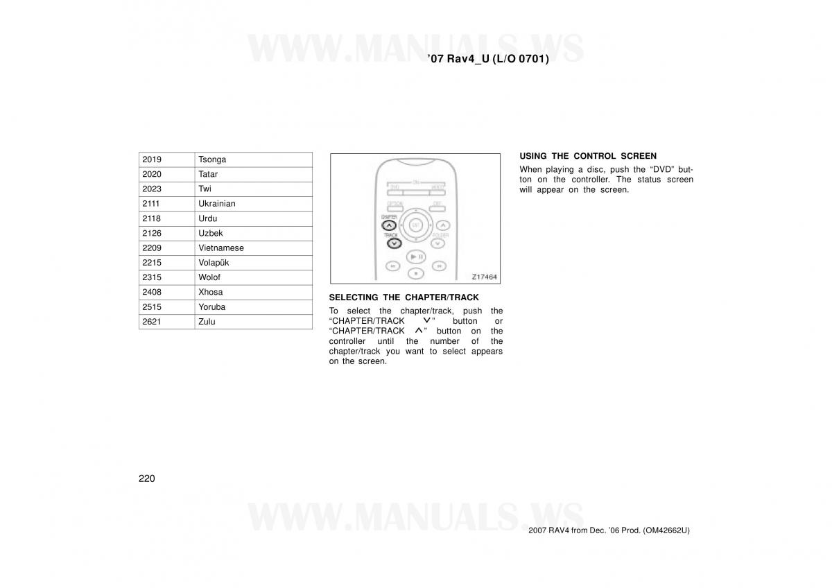 Toyota RAV4 III 3 owners manual / page 220