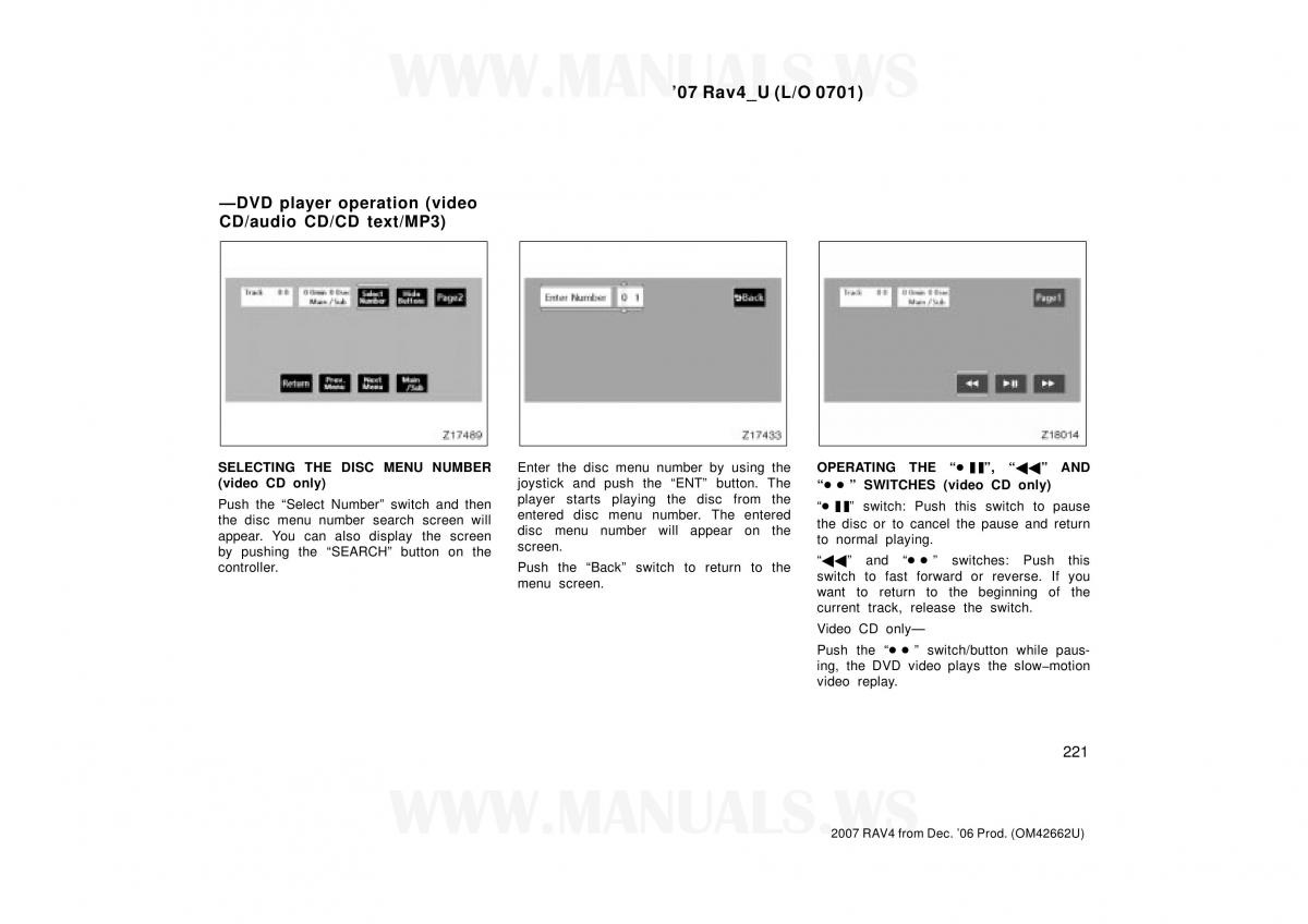 Toyota RAV4 III 3 owners manual / page 221