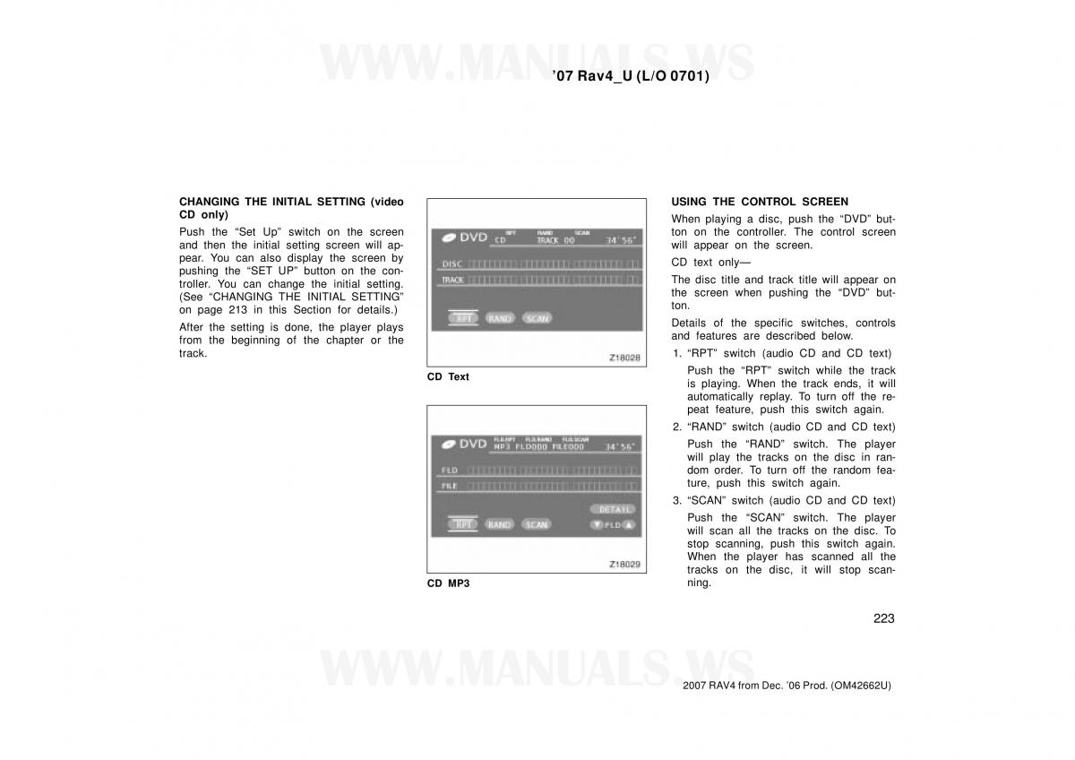 Toyota RAV4 III 3 owners manual / page 223