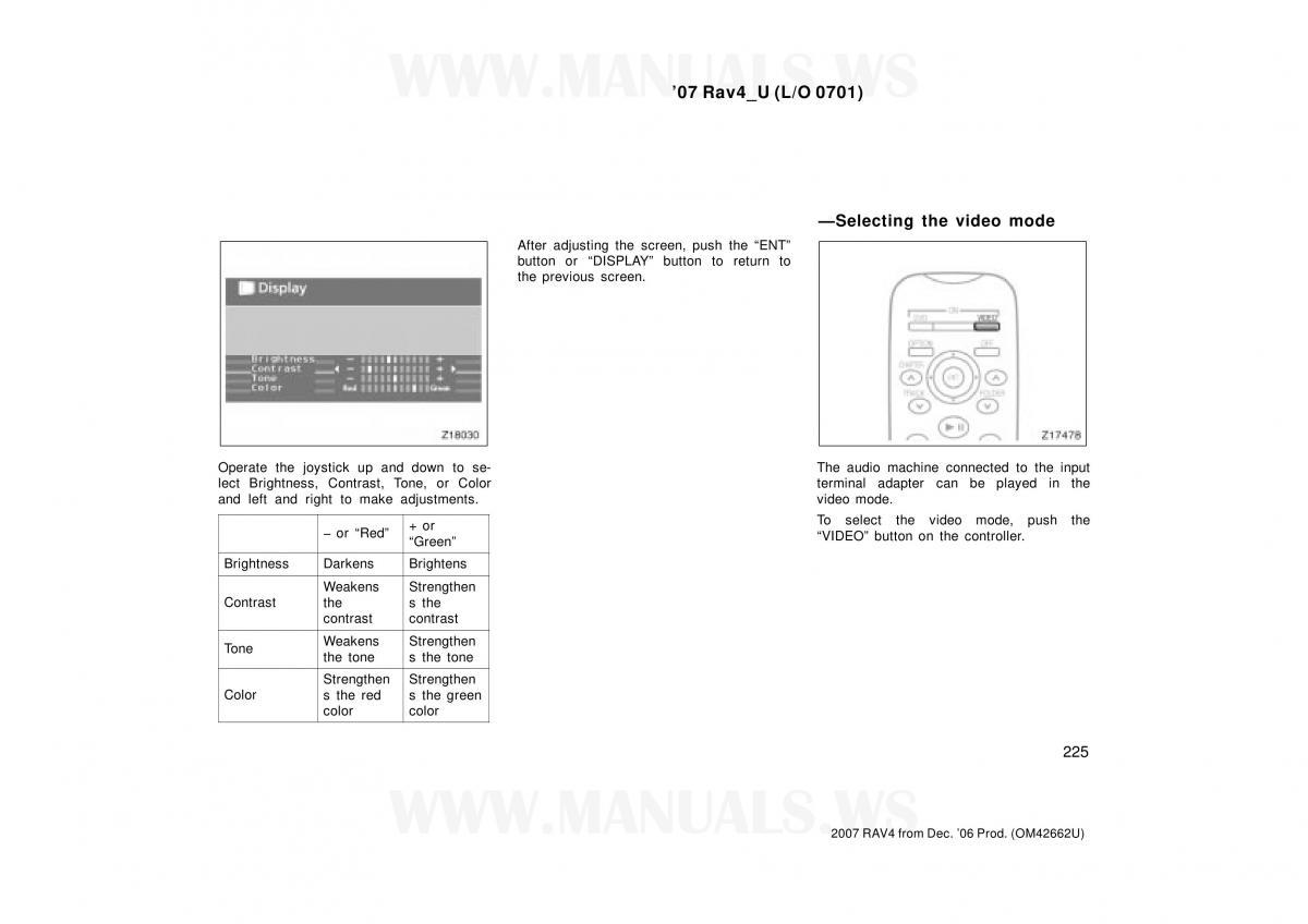 Toyota RAV4 III 3 owners manual / page 225