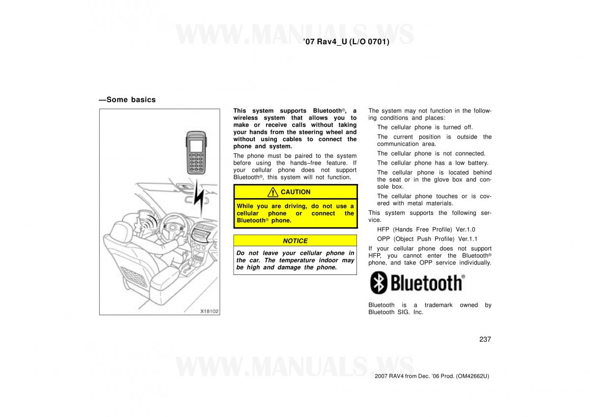 Toyota RAV4 III 3 owners manual / page 237