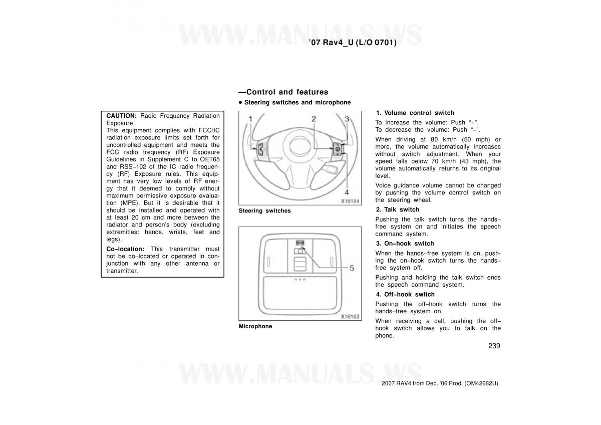 Toyota RAV4 III 3 owners manual / page 239