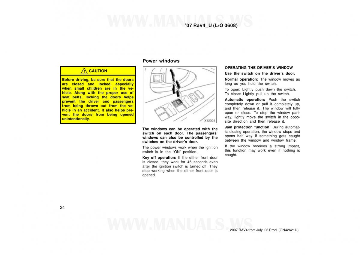 Toyota RAV4 III 3 owners manual / page 24