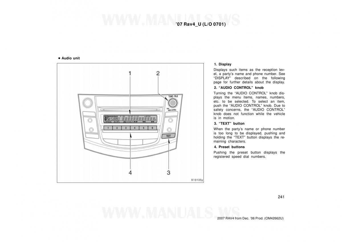 Toyota RAV4 III 3 owners manual / page 241