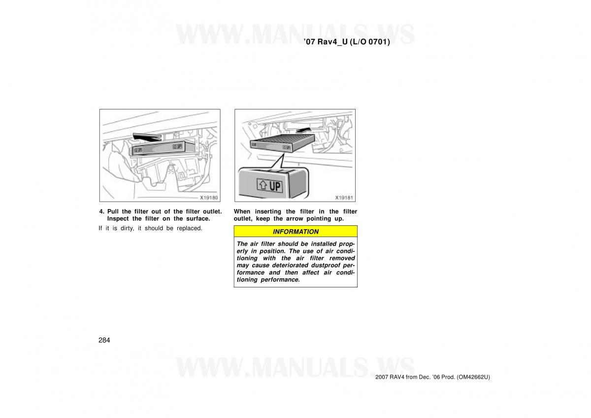 Toyota RAV4 III 3 owners manual / page 284