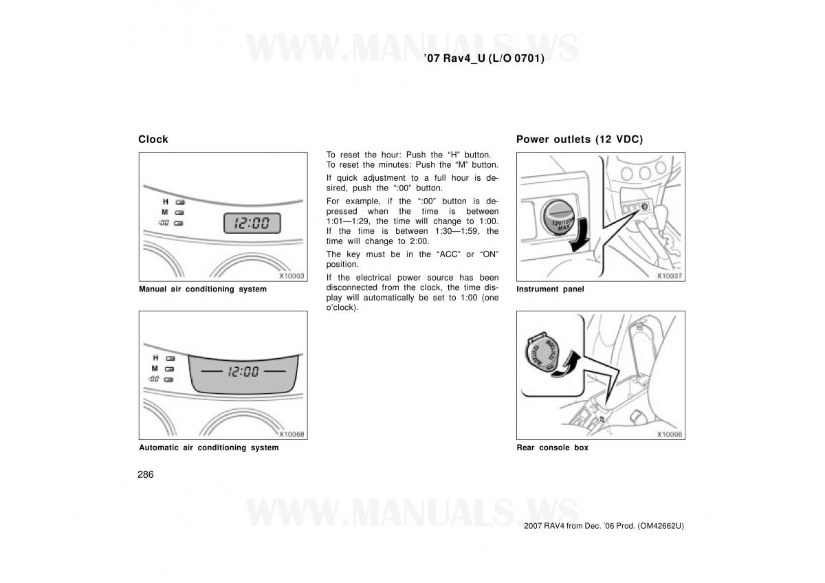 Toyota RAV4 III 3 owners manual / page 286