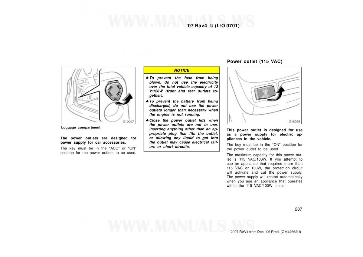 Toyota RAV4 III 3 owners manual / page 287