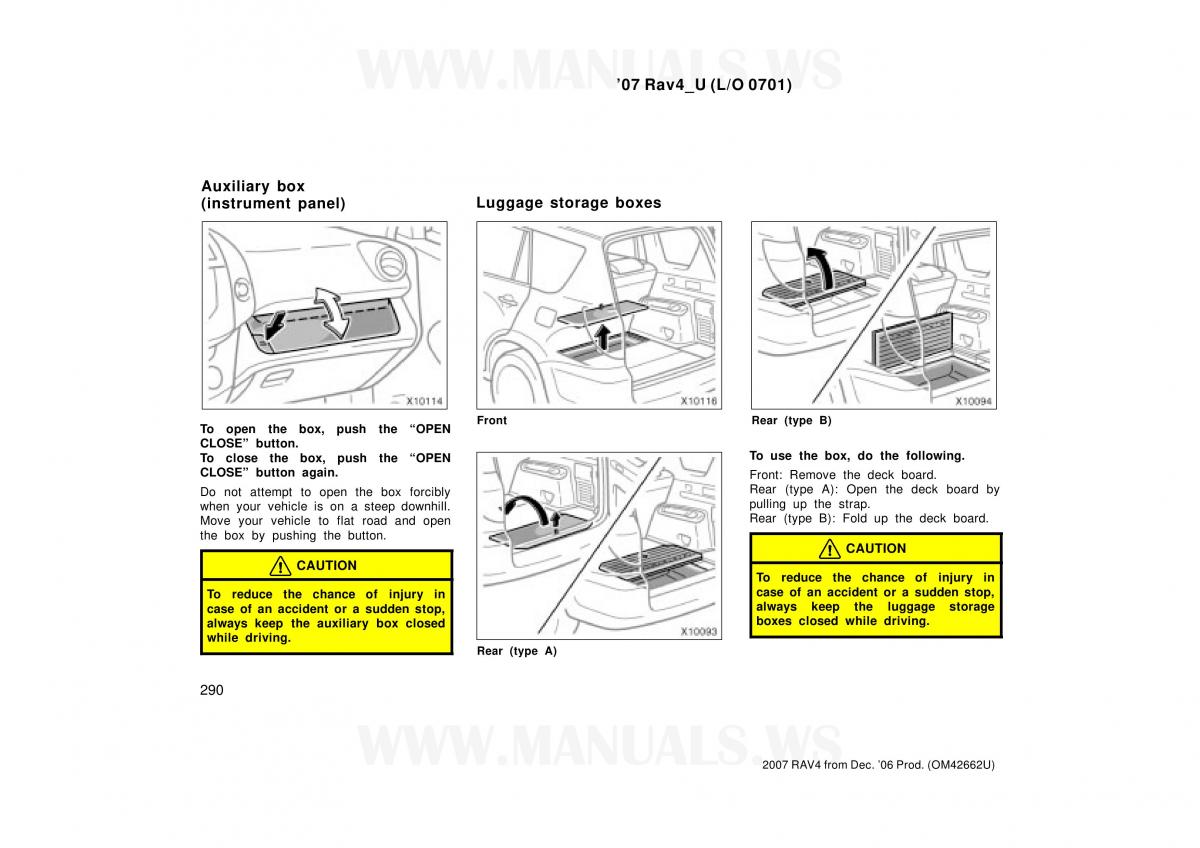 Toyota RAV4 III 3 owners manual / page 290