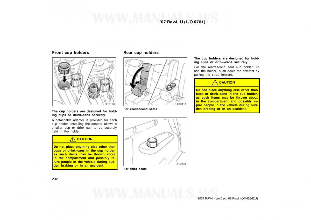 Toyota RAV4 III 3 owners manual / page 292