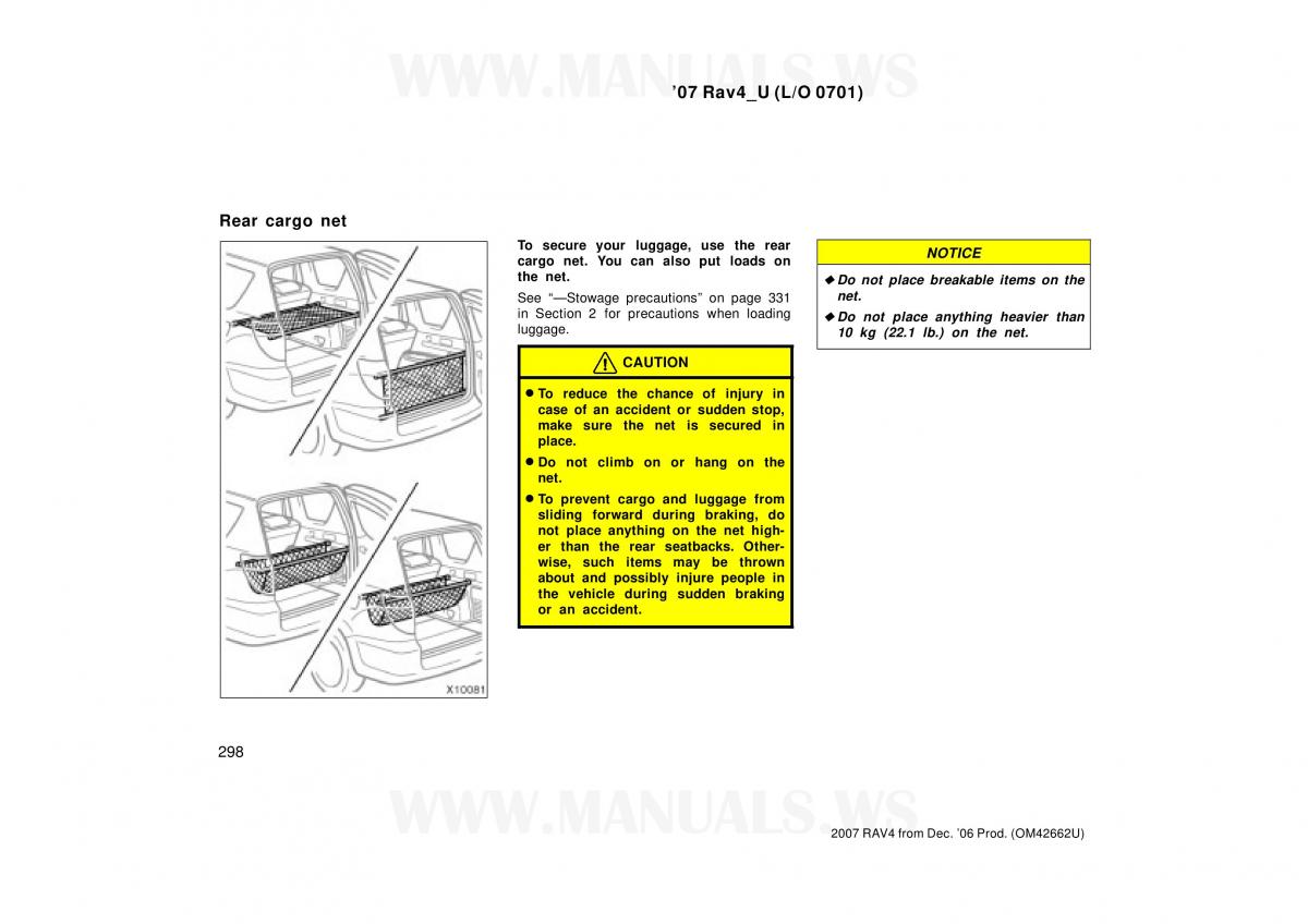 Toyota RAV4 III 3 owners manual / page 298