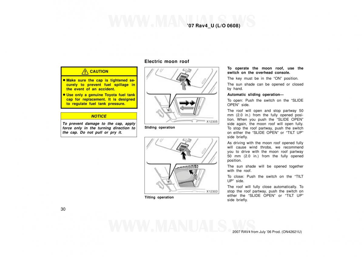 Toyota RAV4 III 3 owners manual / page 30