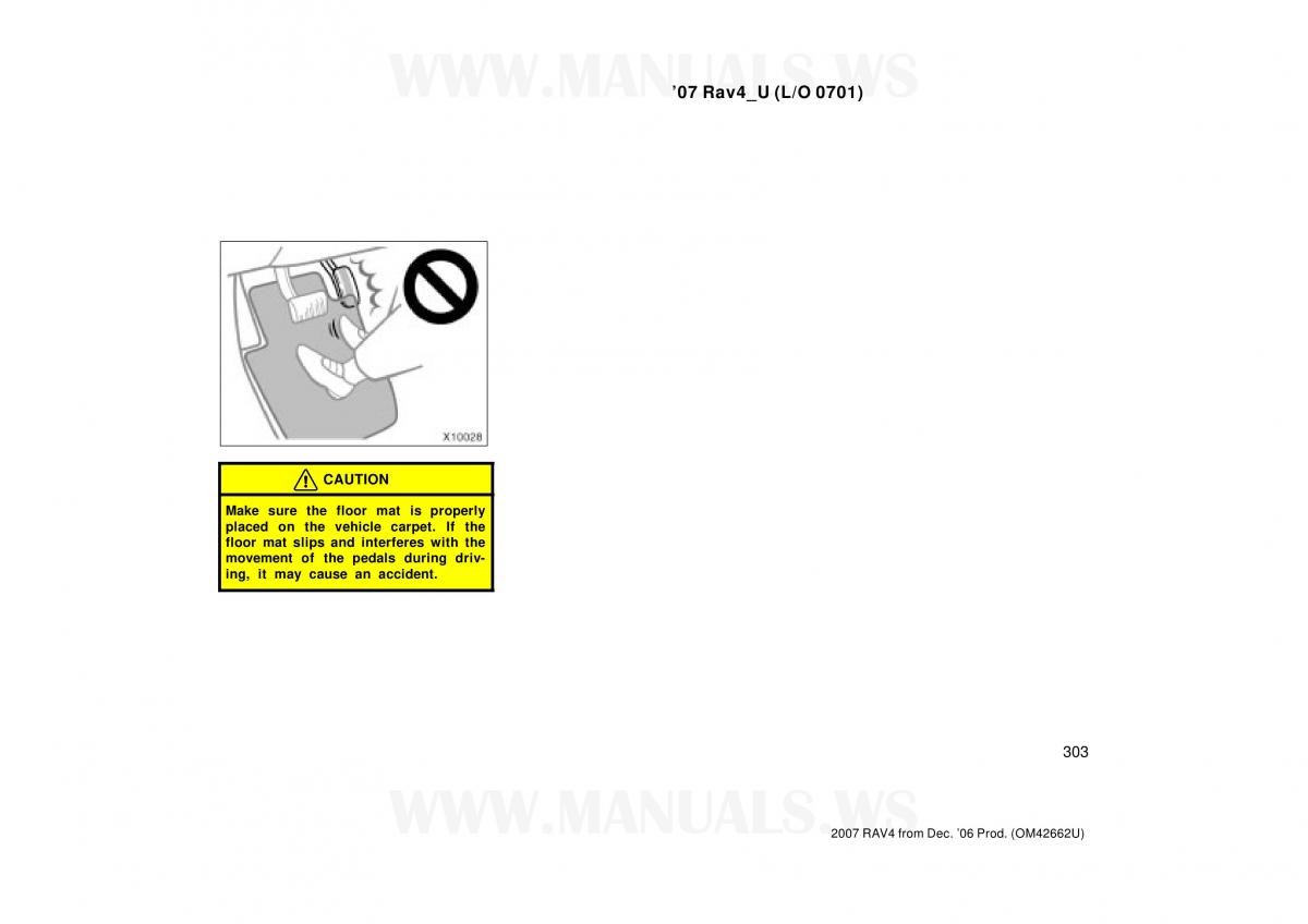 Toyota RAV4 III 3 owners manual / page 303