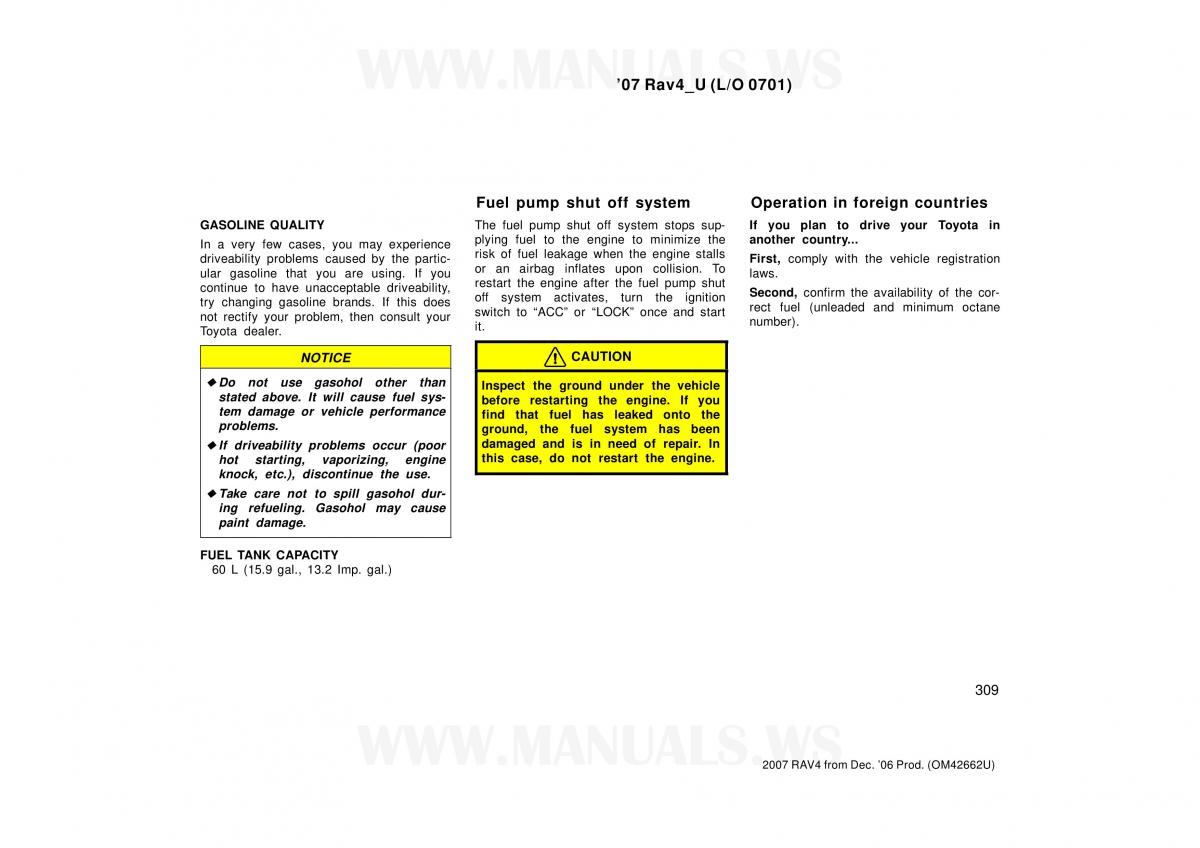 Toyota RAV4 III 3 owners manual / page 309